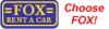 Fox Rent A Car logo