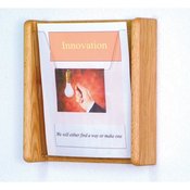 Solid Oak Wall Magazine Rack - Medium Oak Finish
