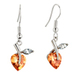Pugster  Yellow Beautiful Citrine Flower Leaf Swarovski Crystal Dangle Earrings offers