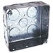 Raco 8191 4" Square Box, 1-1/2" Deep, 3/4" Side Knockouts, Drawn offers
